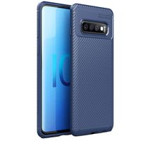 imoshion Carbon Softcase Backcover Samsung Galaxy S10 - Blauw