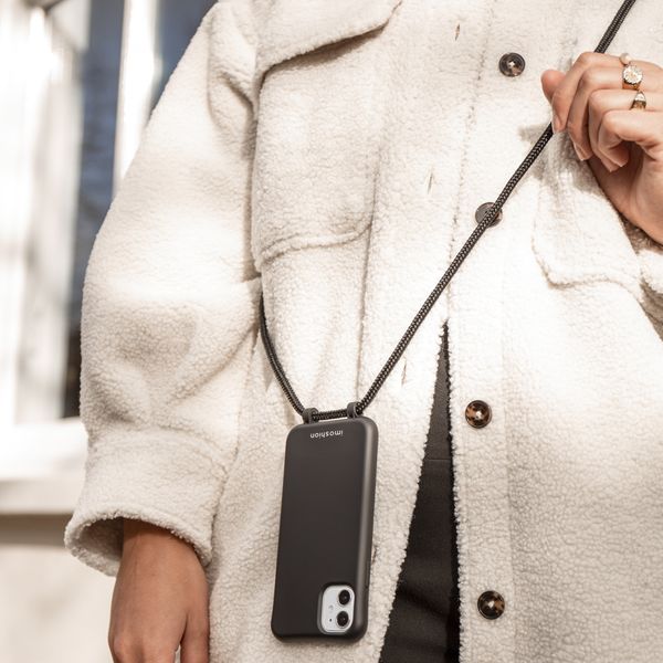 imoshion Color Backcover met afneembaar koord Apple iPhone 12 (Pro) - Zwart