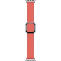Apple Leather Band Modern Buckle Apple Watch Series 1 t/m 9 / SE (38/40/41 mm) | Series 10 / 11 (42 mm) - Maat L - Pink Citrus