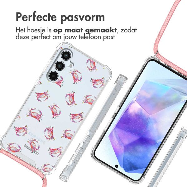 imoshion Design hoesje met koord Samsung Galaxy A55 - Crab Watercolor