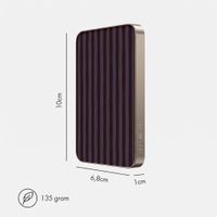Selencia Vivid Powerbank 5.000 mAh - Draadloze Powerbank - MagSafe en Qi - Desert Gold / Bonbon Stripe Blueberry