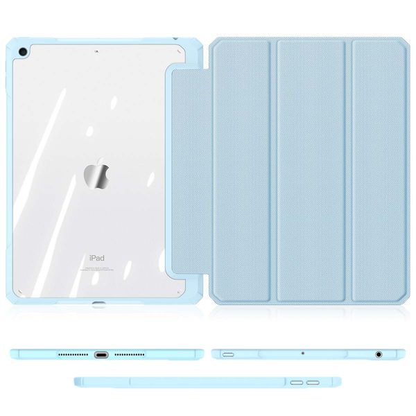 Dux Ducis Toby Bookcase iPad 9 (2021) 10.2 inch / iPad 8 (2020) 10.2 inch / iPad 7 (2019) 10.2 inch - Blauw