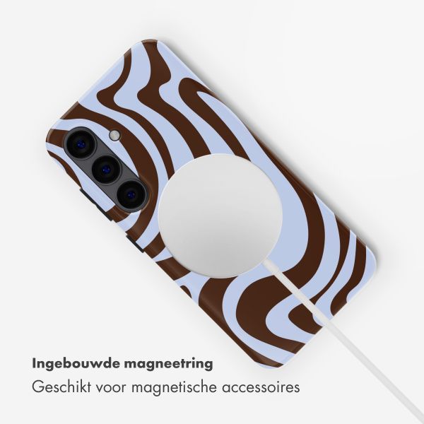 Selencia Vivid Backcover met MagSafe Samsung Galaxy S24 - Dream Swirl Chocolate