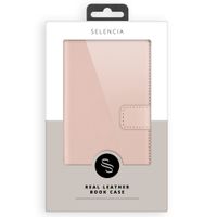 Selencia Echt Leren Bookcase Apple iPhone 12 Mini - Dusty Pink