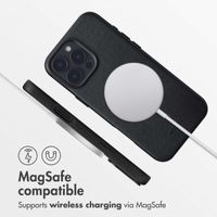 Accezz Leather Back Cover with MagSafe Apple iPhone 16 Pro Max - Onyx Black