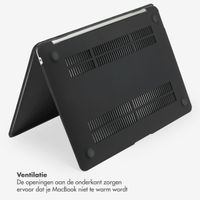 Selencia Fluwelen Cover MacBook Air 13 inch (2022) / Air 13 inch (2024) M3 chip - A2681 / A3113 - Zwart