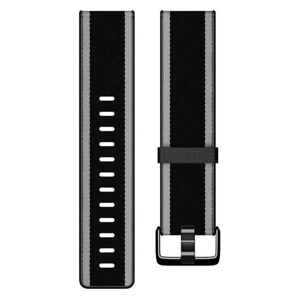Fitbit Woven band Fitbit Versa / Versa 2 / Versa Lite - Maat L - Grey / Black