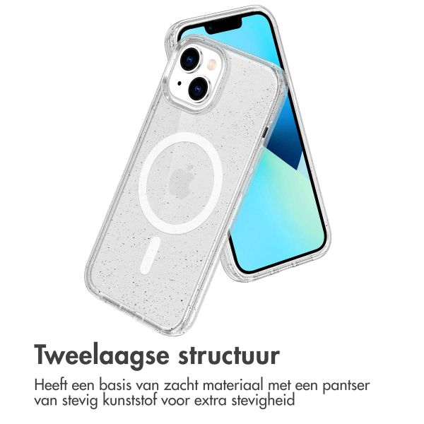 imoshion Sparkle Backcover met MagSafe Apple iPhone 14 - Glitter Transparant