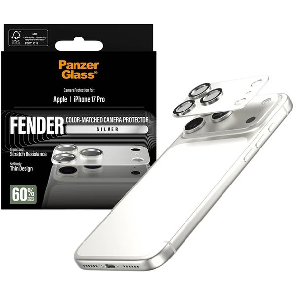 PanzerGlass Fender Camera Protector iPhone 17 Pro - Silver