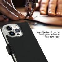 Selencia Echt Leren Bookcase Apple iPhone 14 Pro - Zwart