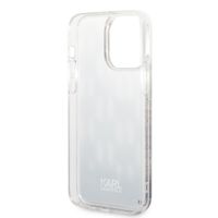 Karl Lagerfeld Liquid Glitter Backcover Monogram iPhone 14 Pro Max - Zwart