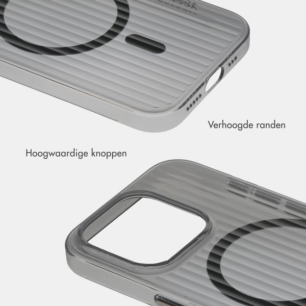 Accezz Lite Backcover met MagSafe | Fluted | Apple iPhone 15 Pro - Zwart