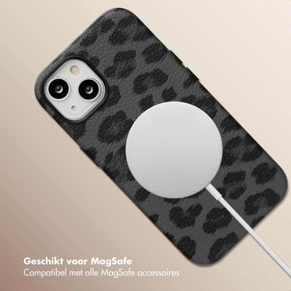 Selencia Sabi Backcover Panterprint met MagSafe Apple iPhone 14 - Midnight Black