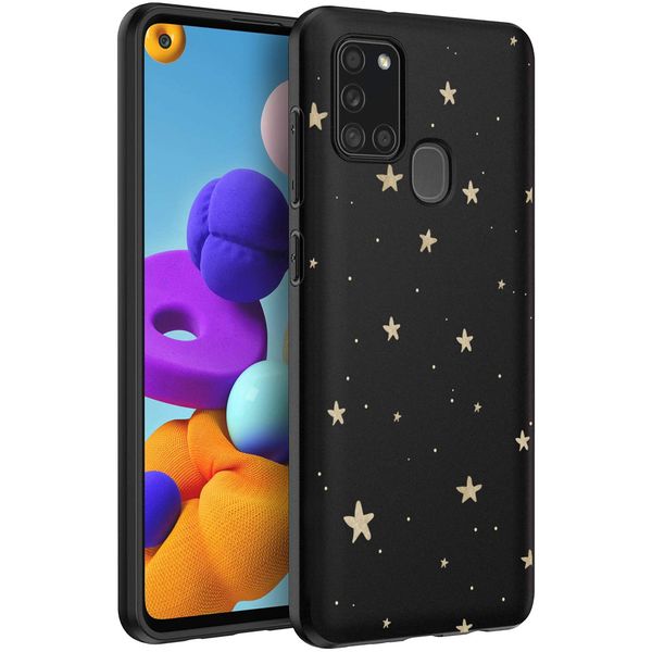 imoshion Design hoesje Samsung Galaxy A21s - Sterren / Zwart