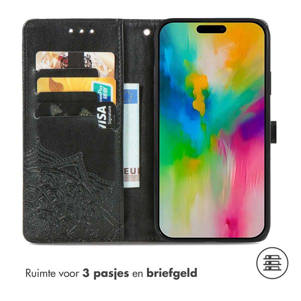 imoshion Mandala Bookcase Apple iPhone 16 - Zwart