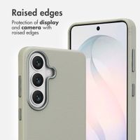 Accezz Leather Back Cover with MagSafe Samsung Galaxy S26 - Light Grey