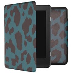 imoshion Design Slim Hard Case Sleepcover Kobo Nia - Green Leopard