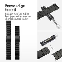 Accezz Mat Titanium bandje  - Garmin 22 mm aansluiting - Zwart