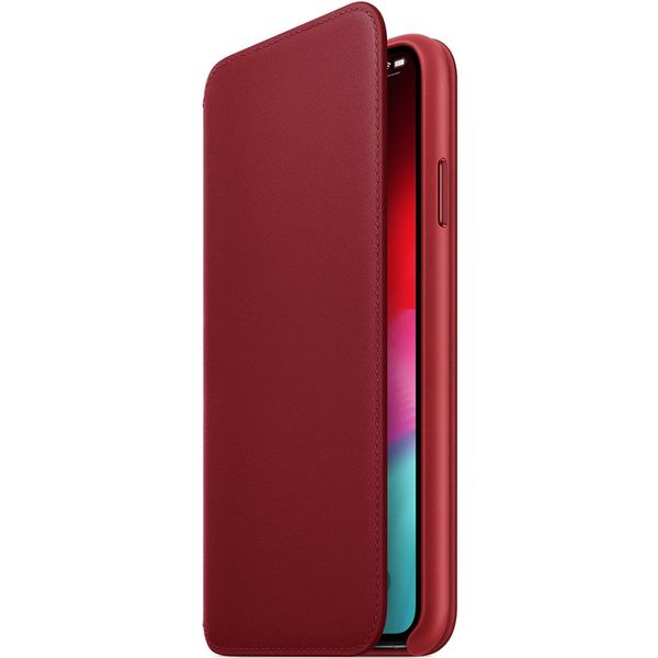 Apple Leather Folio Bookcase iPhone Xs Max - Red