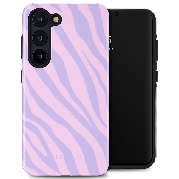 Selencia Vivid Tough Backcover Samsung Galaxy S23 - Zebra Light Pink Lilac