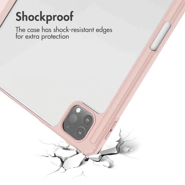 imoshion Trifold Hard Case Book Cover Apple iPad Pro 12.9 (2018/2020/2021/2022) - Pink