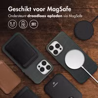 Accezz Vintage Leather Magsafe Backcover Apple iPhone 16 Pro Max - Smokey Green