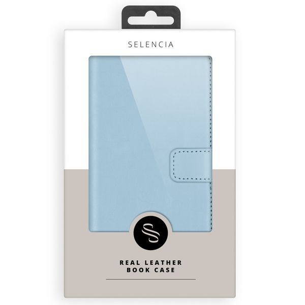 Selencia Echt Leren Bookcase Apple iPhone 11 - Air Blue