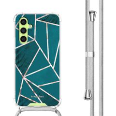 imoshion Design hoesje met koord Samsung Galaxy A34 (5G) - Petrol Green Graphic