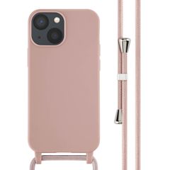 imoshion Siliconen hoesje met koord Apple iPhone 13 Mini - Sand Pink