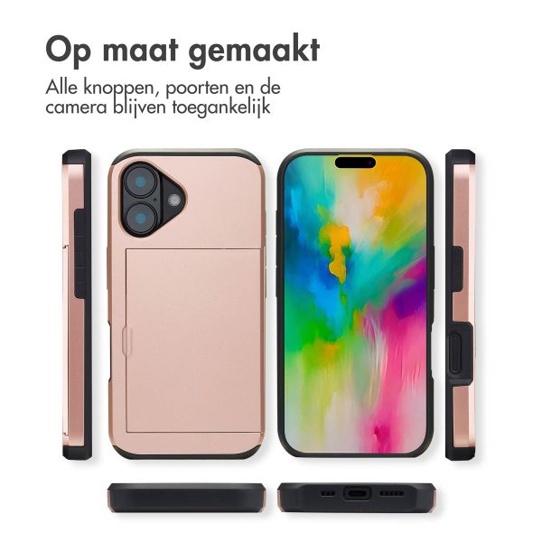 imoshion Backcover met pasjeshouder Apple iPhone 16 - Rosé Goud