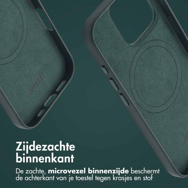 Accezz MagSafe Leather Backcover Apple iPhone 16 Pro - Cedar Green