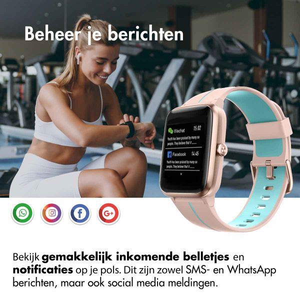 Lintelek Smartwatch ID205G - Roze / Blauw