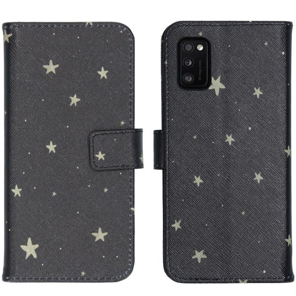 imoshion Design Softcase Bookcase Samsung Galaxy A41 - Stars Gold