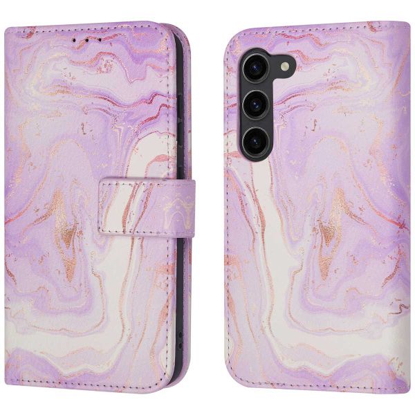 imoshion Design Bookcase Samsung Galaxy S23 - Purple Marble