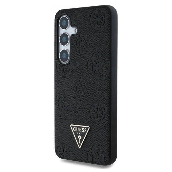 Guess 4G Logo Triangle Strass Backcover Samsung Galaxy S25 - Zwart
