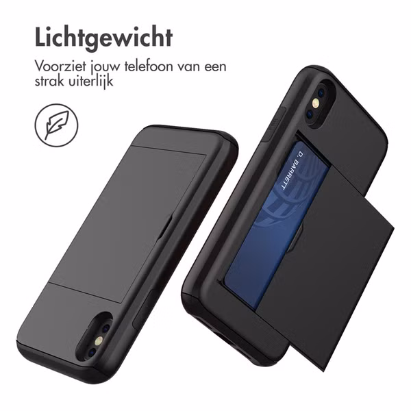 imoshion Backcover met pasjeshouder Apple iPhone X / Xs - Zwart