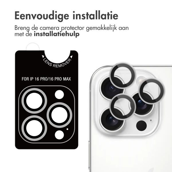 imoshion 2 Pack Camera lens protector Apple iPhone 16 Pro / 16 Pro Max - Wit / Titanium