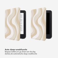 Selencia Vivid Bookcase Kobo Clara Colour / Clara BW - Desert Waves Beige