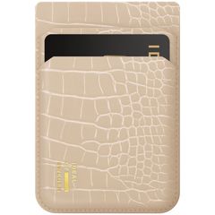 iDeal of Sweden MagSafe / Magnetic Card Holder - Warm Beige Croco