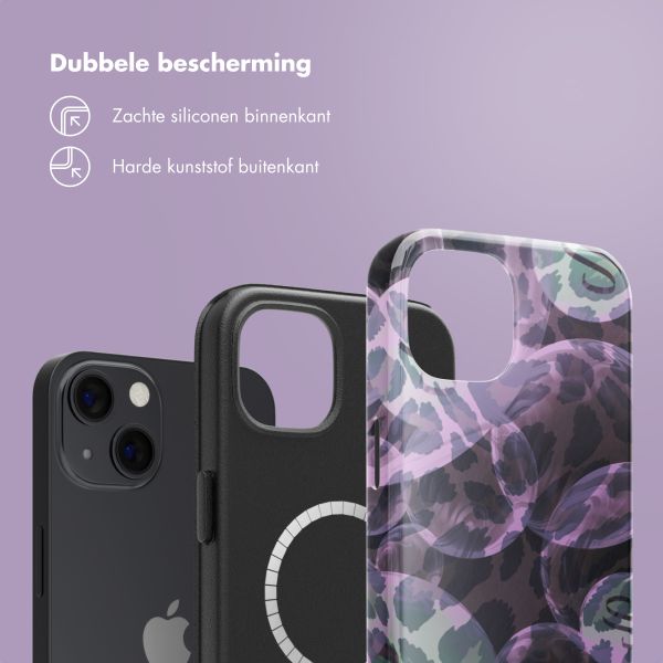 Selencia Vivid Backcover met MagSafe Apple iPhone 13 - Leo Bubble Green