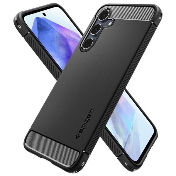 Spigen Rugged Armor Backcover Samsung Galaxy A55 - Matte Black