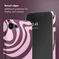 Selencia Vivid Back Cover with MagSafe Apple iPhone 17e / 16e - Wavy Swirl Pink Plum