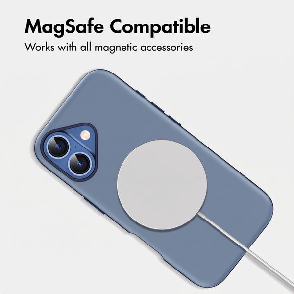 imoshion Colour Back Cover with Thin MagSafe Ring Apple iPhone 16 - Dark Blue