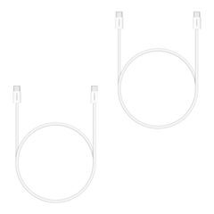 imoshion Braided USB-C naar USB-C kabel 60W 2-pack - 0,5 meter - Wit