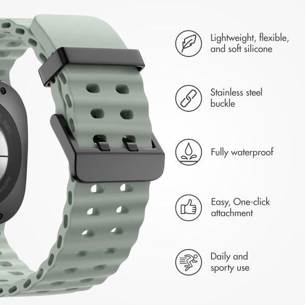 imoshion Ocean Silicone Band Samsung Galaxy Watch Ultra 2 (2026) / Ultra (2024/2025) - Grayish Green
