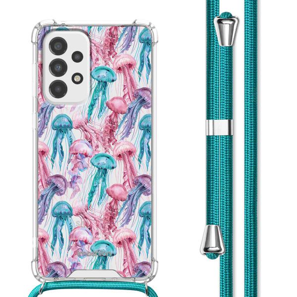 imoshion Design hoesje met koord Samsung Galaxy A33 - Jellyfish Watercolor