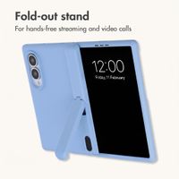 imoshion Colour Back Cover with Stand Samsung Galaxy Z Fold 8 - Light Blue