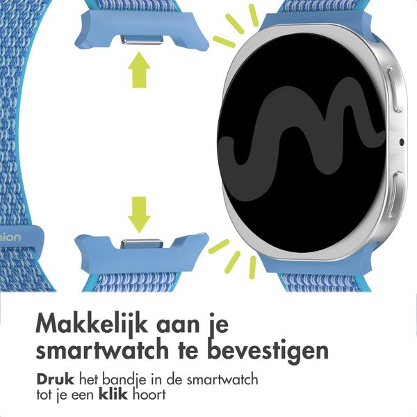 imoshion Nylon bandje Samsung Galaxy Watch 8 (40/44mm) / Classic (46mm) - Marineblauw