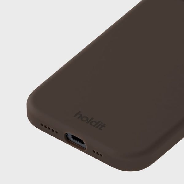 Holdit Silicone Case iPhone 15 - Chocolate