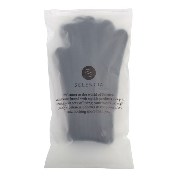 Selencia Wol Look Touchscreen Handschoenen - Vrouwen - Maat M - Zwart